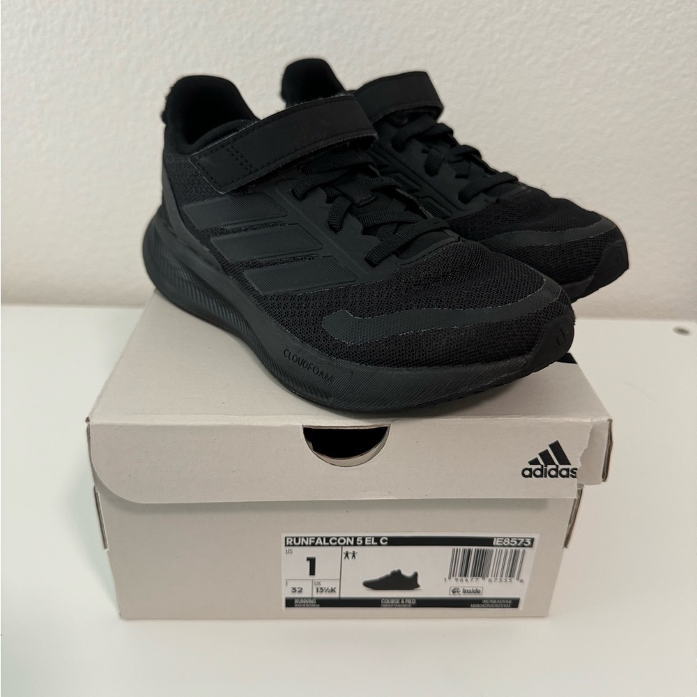 Adidas Black Sneakers Mesh Upper Lace-Up